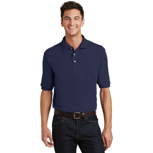 Port Authority Heavyweight Cotton Pique Polo with Pocket K420P Heavyweight Cotton Pique Polo with Pocket Thumbnail