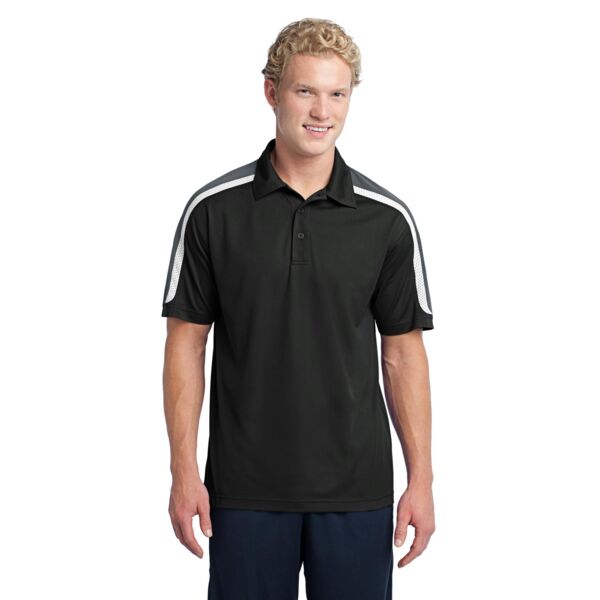 Sport Tek Tricolor Shoulder Micropique Sport Wick ® Polo ST658 Tricolor Shoulder Micropique Sport Wick ® Polo Thumbnail
