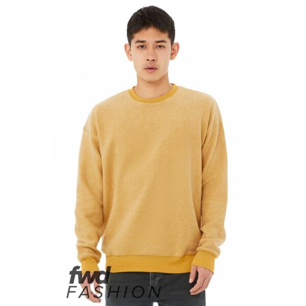 Unisex FWD Fashion Sueded Drop Shoulder Crewneck Sweatshirt Thumbnail