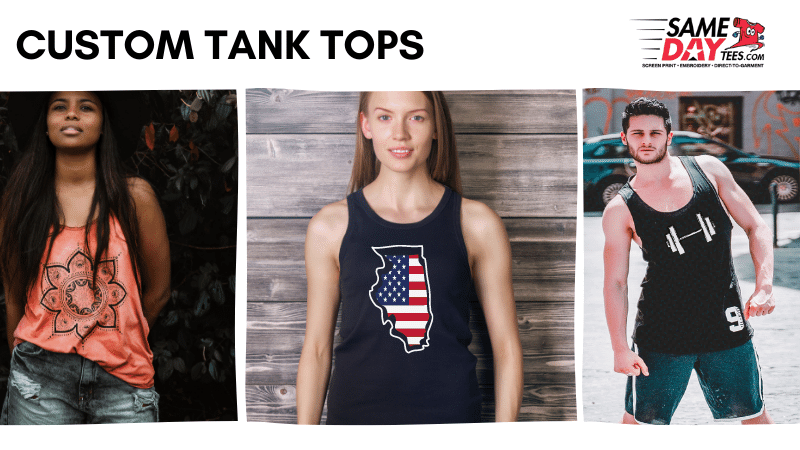 Custom Tank Tops Printing Custom Sleeveless Shirts samedaytees