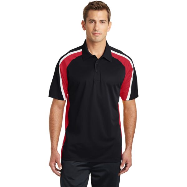 Sport Tek Tricolor Micropique Sport Wick ® Performance Polo ST654 Tricolor Micropique Sport Wick ® Performance Polo Thumbnail