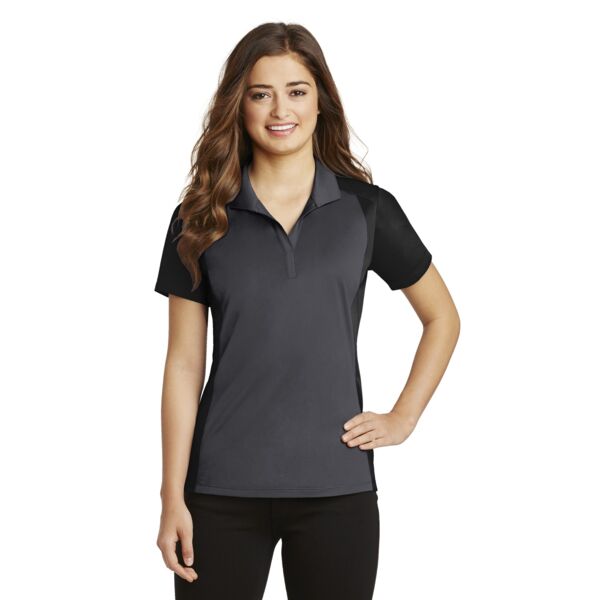 Sport Tek Ladies Colorblock Micropique Sport Wick ® Performance Polo LST652 Ladies Colorblock Micropique Sport Wick ® Performance Polo Thumbnail
