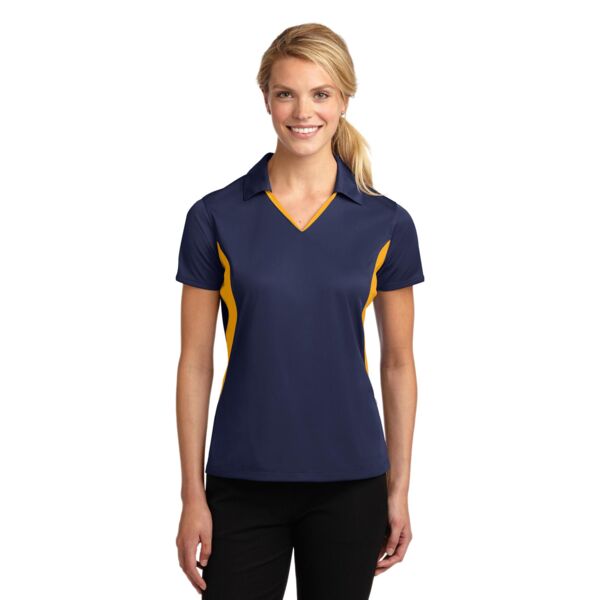 Sport Tek Ladies Side Blocked Micropique Sport Wick ® Performance Polo LST655 Ladies Side Blocked Micropique Sport Wick ® Performance Polo Thumbnail