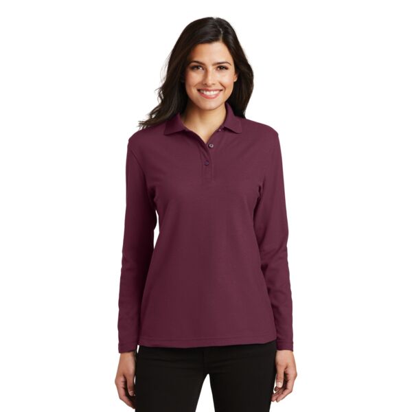 Port Authority Ladies Silk Touch™ Long Sleeve Blend Polo L500LS Ladies Silk Touch™ Long Sleeve Blend Polo Thumbnail