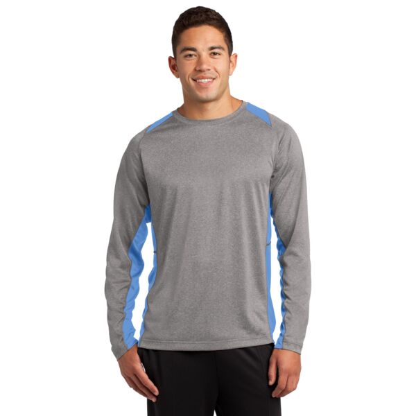Sport Tek Long Sleeve Heather Colorblock Performance Contender ™ Tee ST361LS Long Sleeve Heather Colorblock Performance Contender ™ Tee Thumbnail