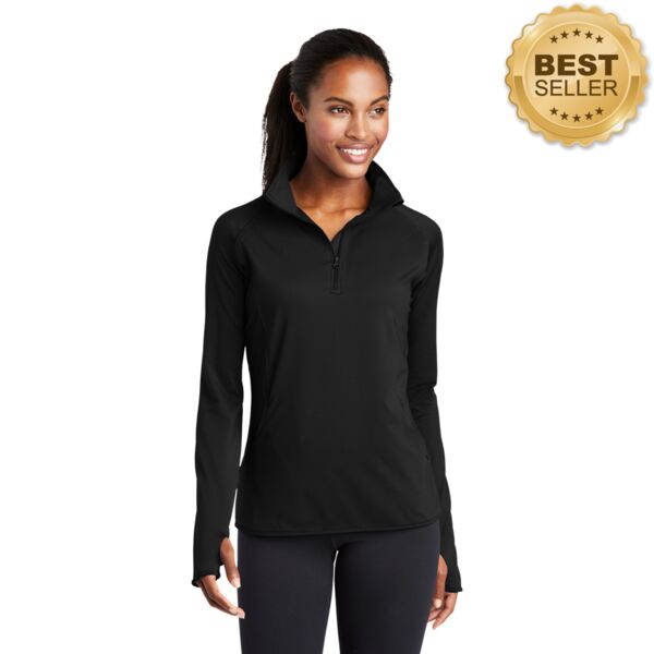 Ladies Sport Wick Poly/Spandex ½ Zip Pullover Thumbnail