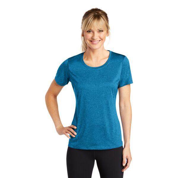 Sport Tek Ladies Heather Performance Contender Scoop Neck Tee LST360 Ladies Heather Performance Contender Scoop Neck Tee Thumbnail