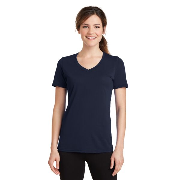 Port & Company Ladies Performance Blend V Neck Tee LPC381V Ladies Performance Blend V Neck Tee Thumbnail