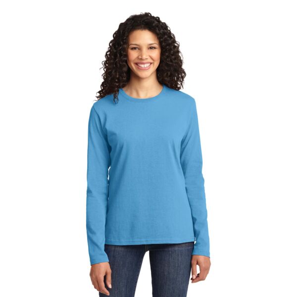 Port & Company Ladies Long Sleeve Core Cotton Tee LPC54LS Ladies Long Sleeve Core Cotton Tee Thumbnail