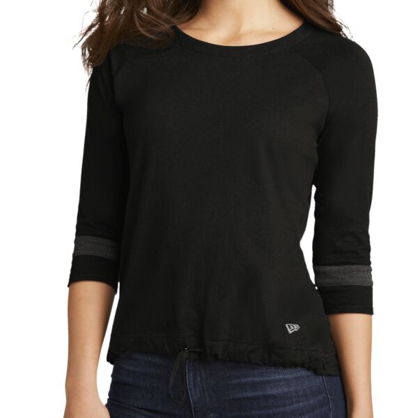Ladies Tri Blend 3/4 Sleeve Tee Thumbnail