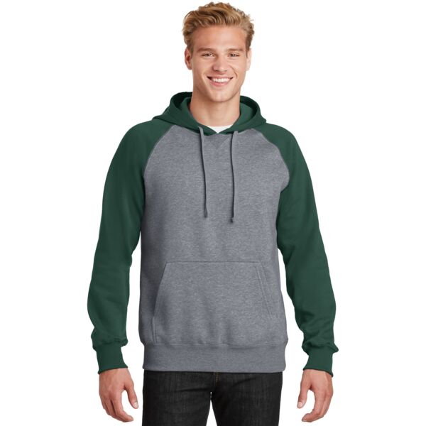 Sport Tek Raglan Colorblock Pullover Hooded Sweatshirt ST267 Raglan Colorblock Pullover Hooded Sweatshirt Thumbnail