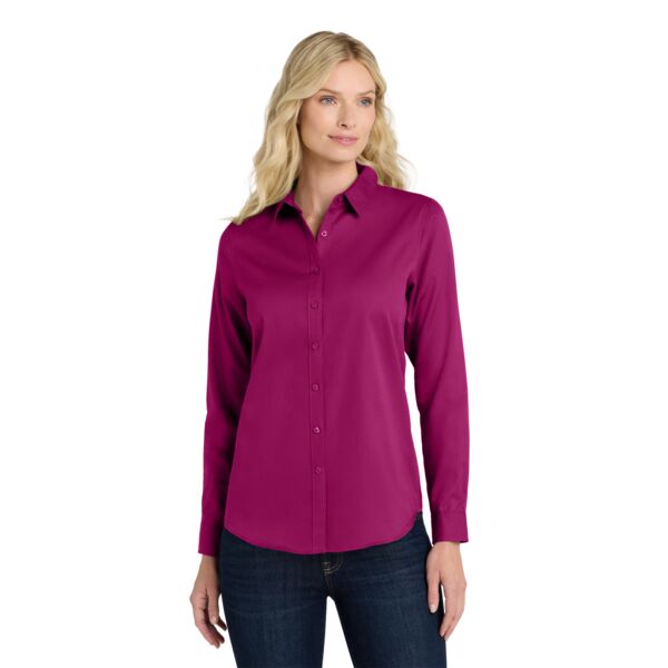 Port Authority Ladies Long Sleeve SuperPro React ™ Twill Shirt LW808 Ladies Long Sleeve SuperPro React ™ Twill Shirt Thumbnail
